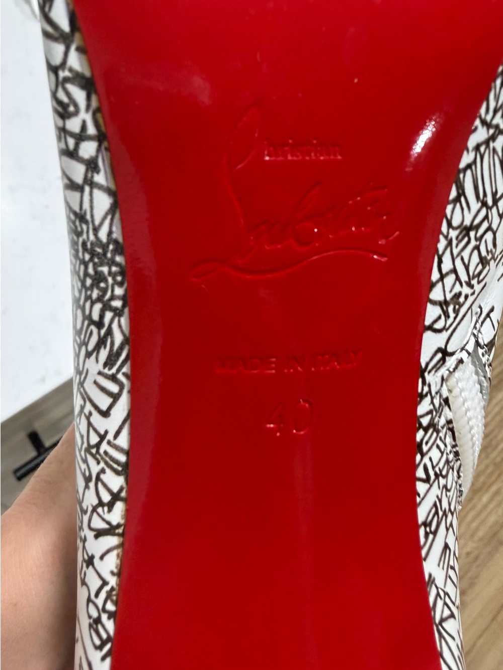Christian Louboutin Metrolisse black white thigh high boots women's 9 or 40 - Picture 3 of 16